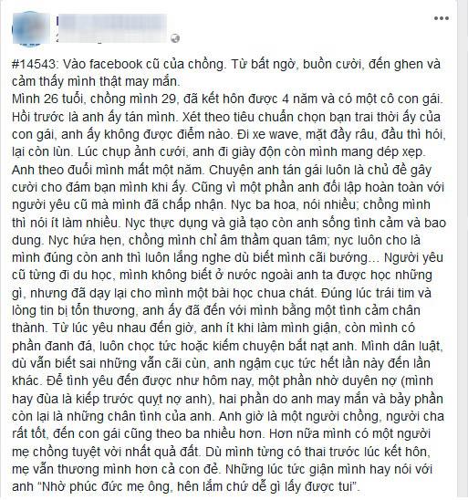 len vao facebook chong, bi mat ve nguoi yeu cu khien vo tre vua gian vua thuong lai vua ne - 1