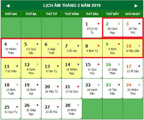 tet nguyen dan 2019 co the duoc nghi bao nhieu ngay? - 1