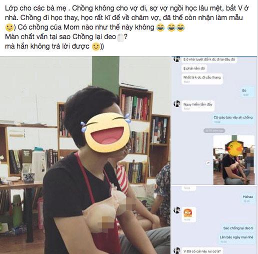 9x nhan nuoi be yen nhi khoe anh chong di hoc tien san thay vo khien chi em ghen ti - 1