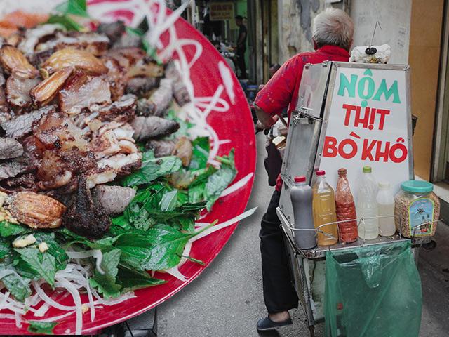 Xe nộm bò khô gần 40 năm không một tiếng rao, kiếm 4 triệu mỗi ngày của giáo sư HN