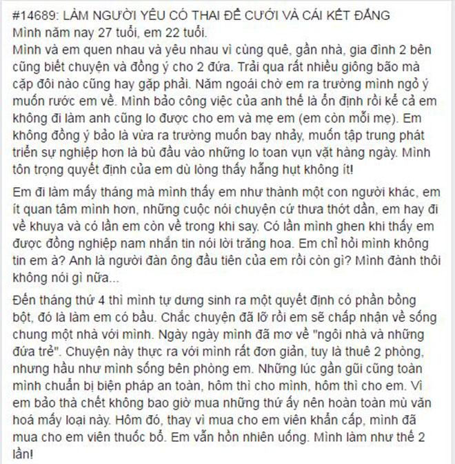 co tinh lam nguoi yeu co bau de cuoi som, chang trai nhan cai ket dang ngat - 1