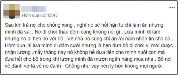 chong nghe loi nhan tinh ve danh dap vo, luong khong dua mot dong, no nan minh vo tra - 1