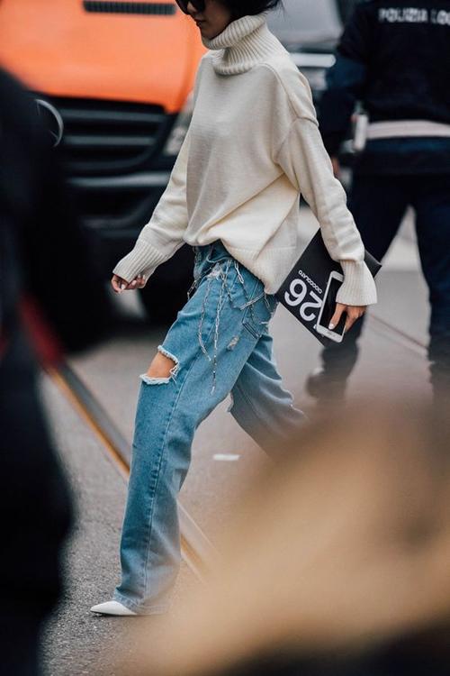 kiẻu quàn jeans vùa thoải mái lại khong lõi mót dang duọc lòng chị em - 13