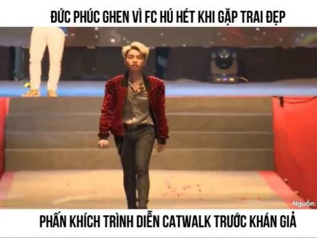 Ghen với trai đẹp, Đức Phúc quyết catwalk "thử", ai ngờ thần thái ngút trời