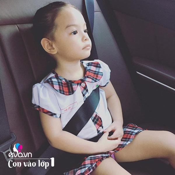 pham quynh anh dua con di xet tuyen lop 1, sau khi kiem tra truong moi thang len lop 2 - 5