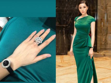 Hoa hậu Kỳ Duyên lại gây xôn xao khi "đắp kim cương lên người"