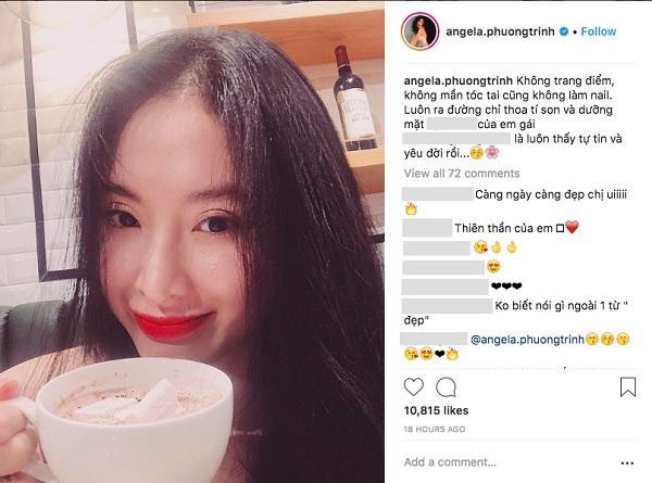 khoe mat-moc-day-phan, angela phuong trinh tao ra dinh nghia moi ve "khong trang diem"? - 1