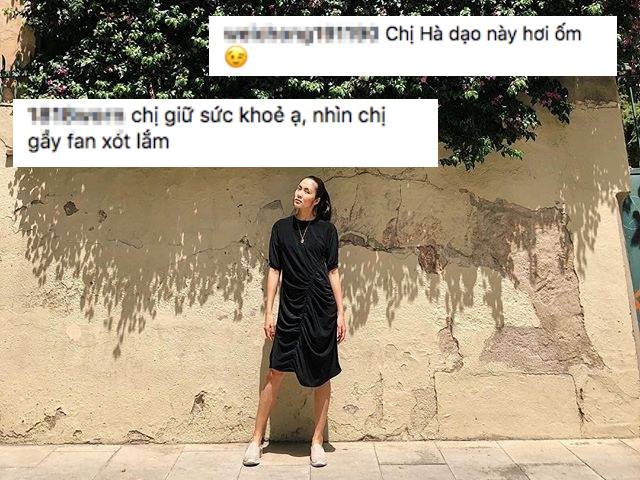 Fan xót xa khi thấy Tăng Thanh Hà dù mặt tươi vui nhưng dáng vóc gầy gò, mỏng manh