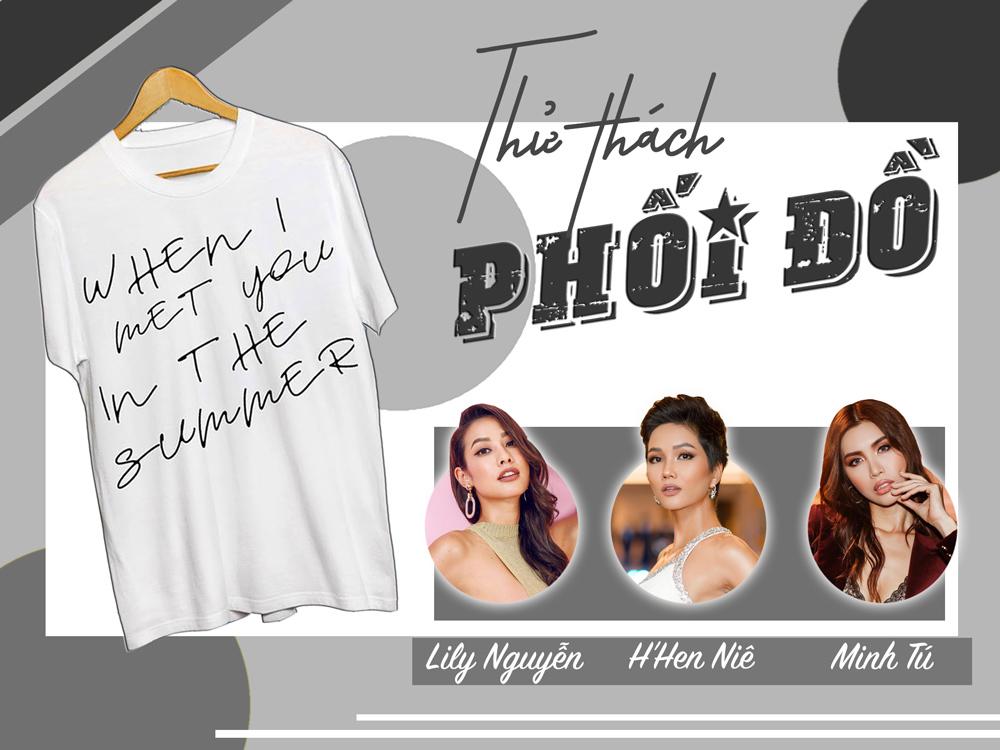 thu thach phoi do: h' hen nie, minh tu, lilly nguyen tro tai voi chiec ao thun 300k - 1