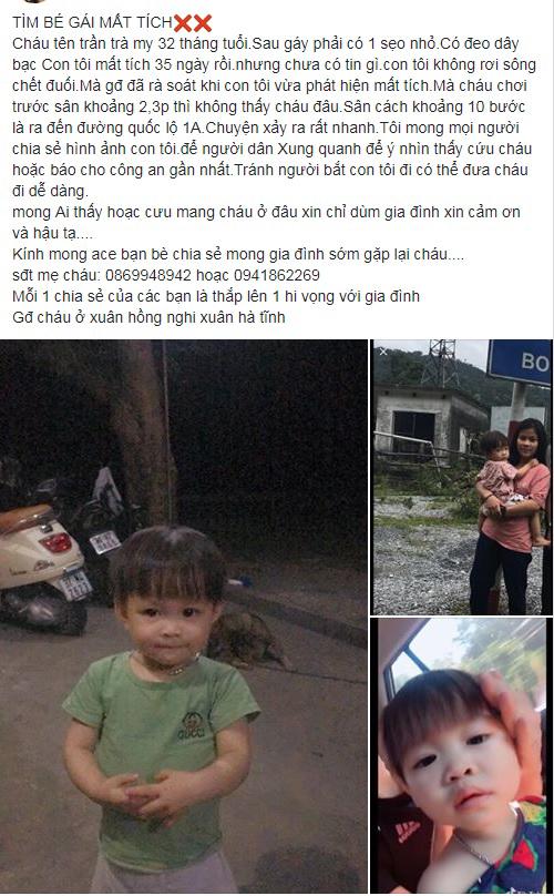 nguoi me tre rong ra tim con 2,5 tuoi mat tich bi an: 